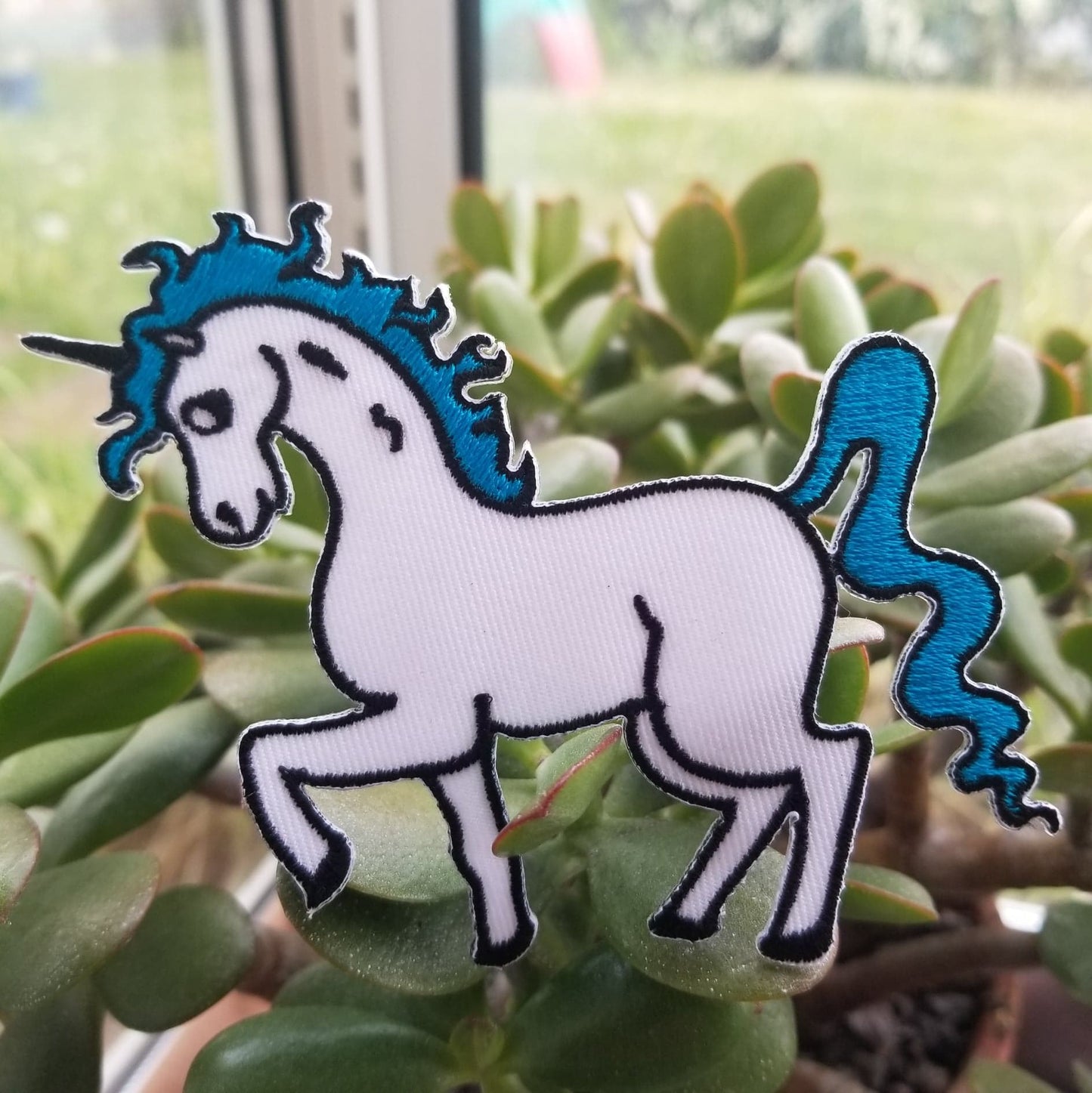 Pink or blue Rockabilly Unicorn Patch