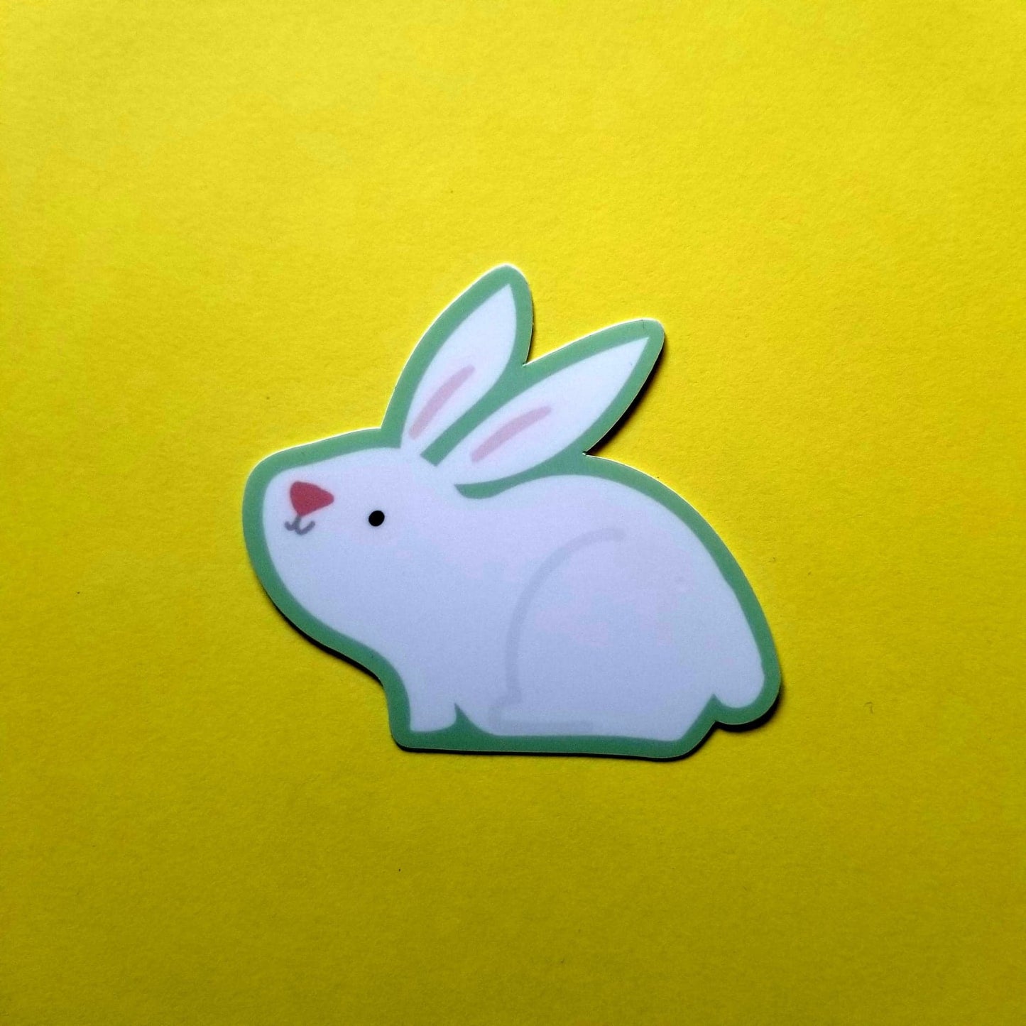 Bunny vinyl sticker ( pink or green )