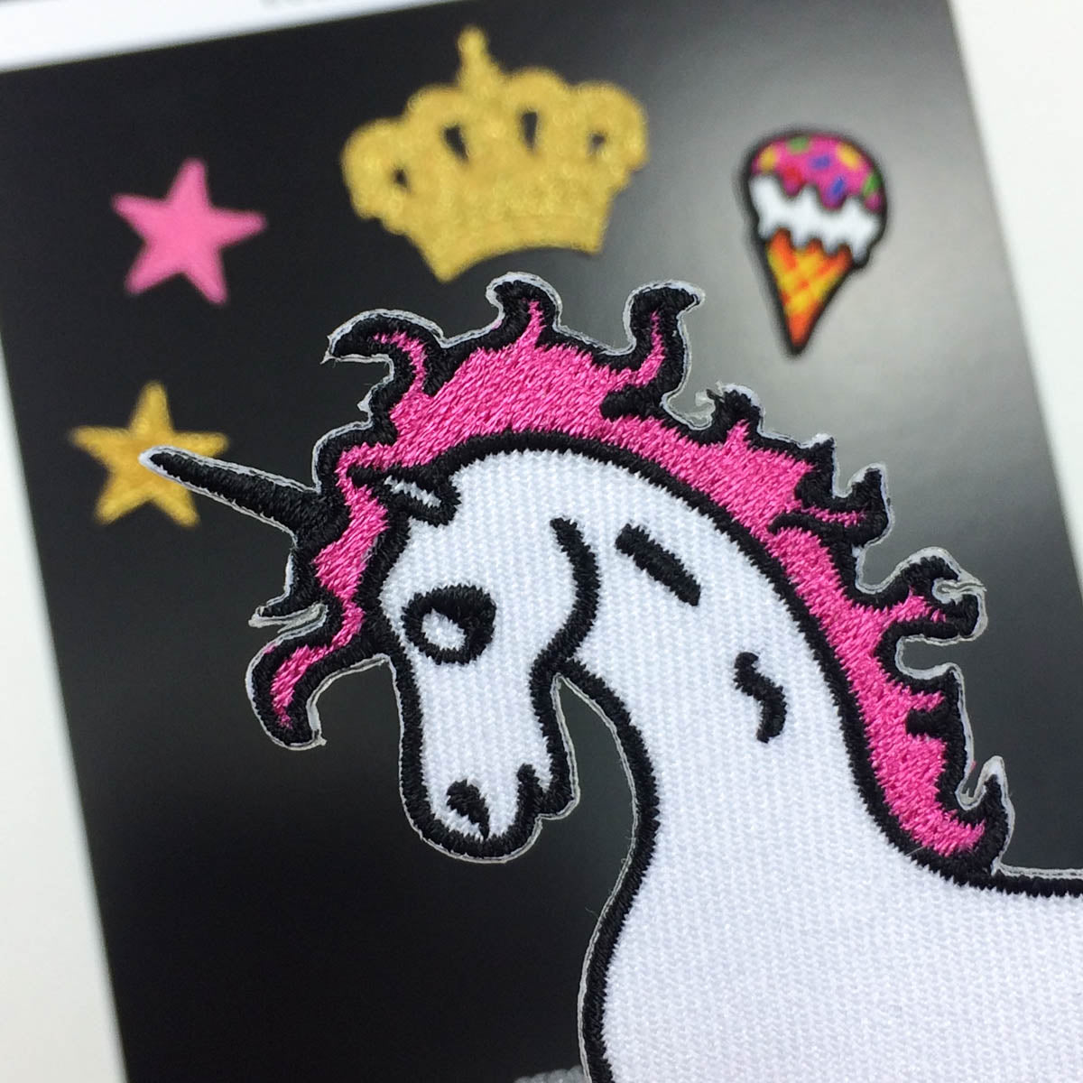 Pink or blue Rockabilly Unicorn Patch