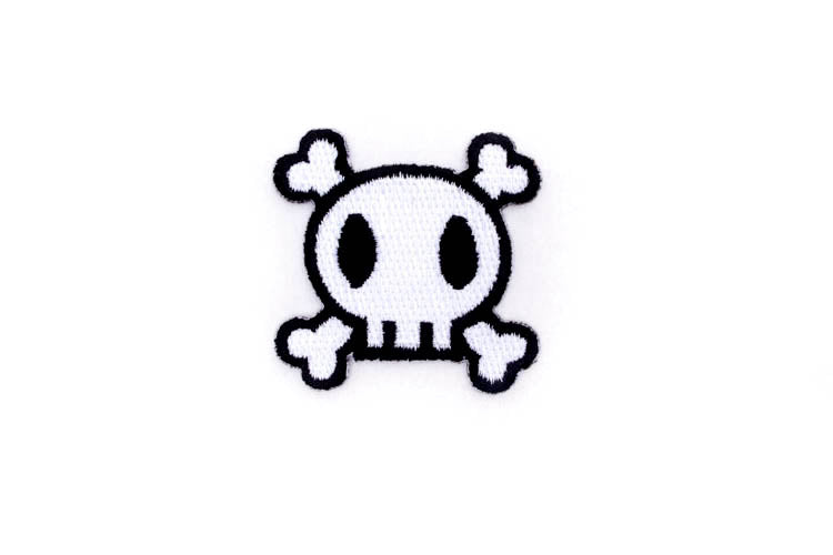 Rockabilly Skull Patch - Choose color & size