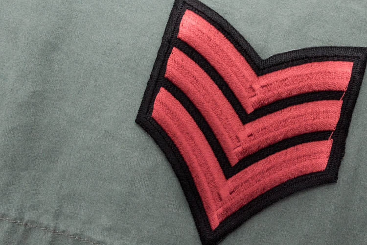 Red Military Badge Patch