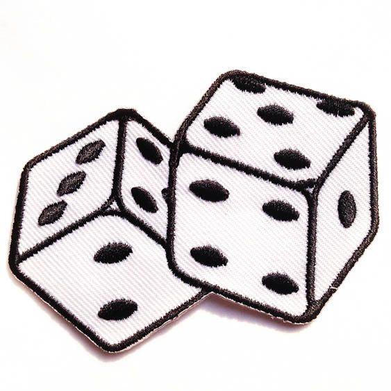 Dice iron-on patch