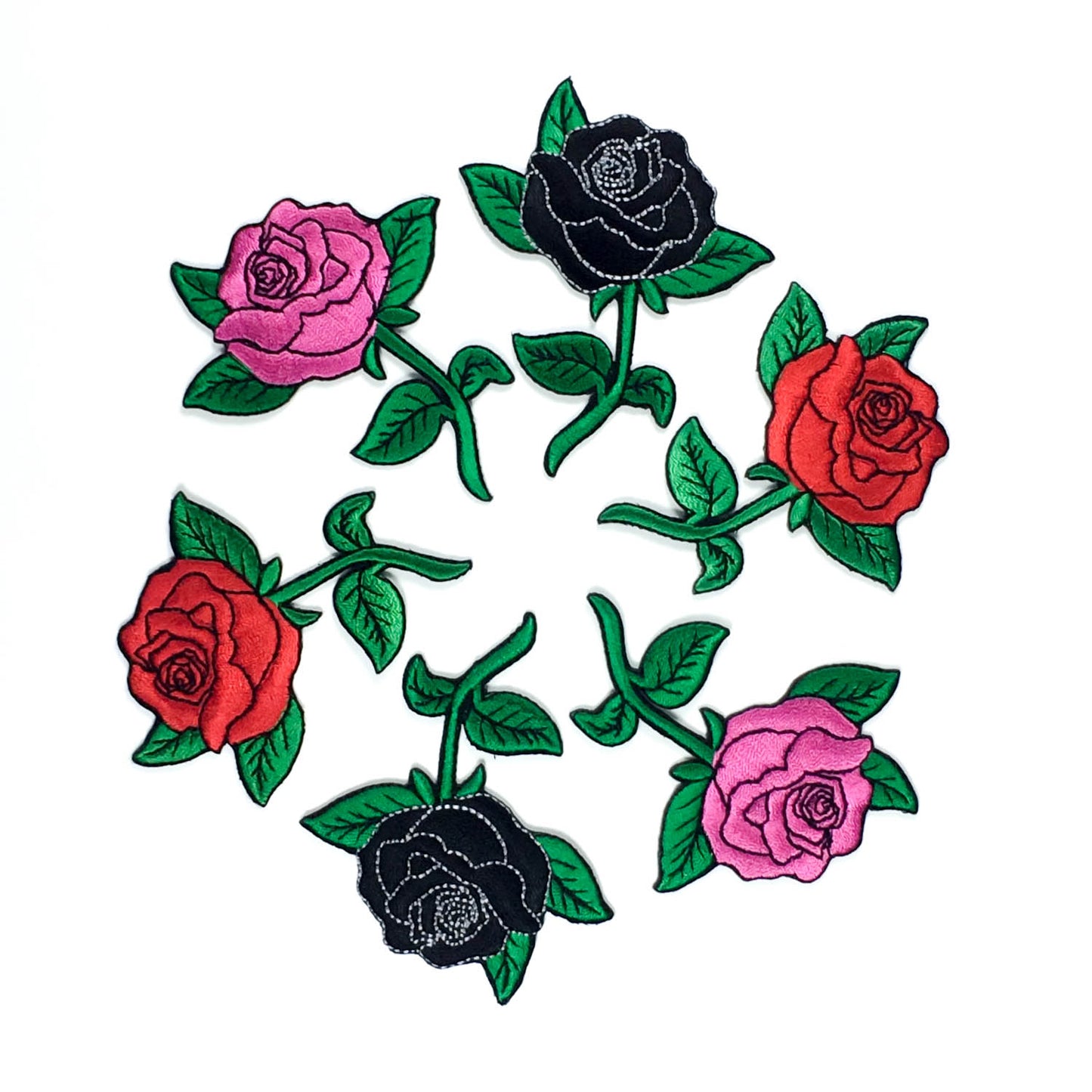 Rose Patch - Black, Pink or Red