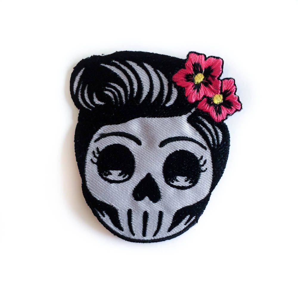 Miss Rockabilly Skull Patch