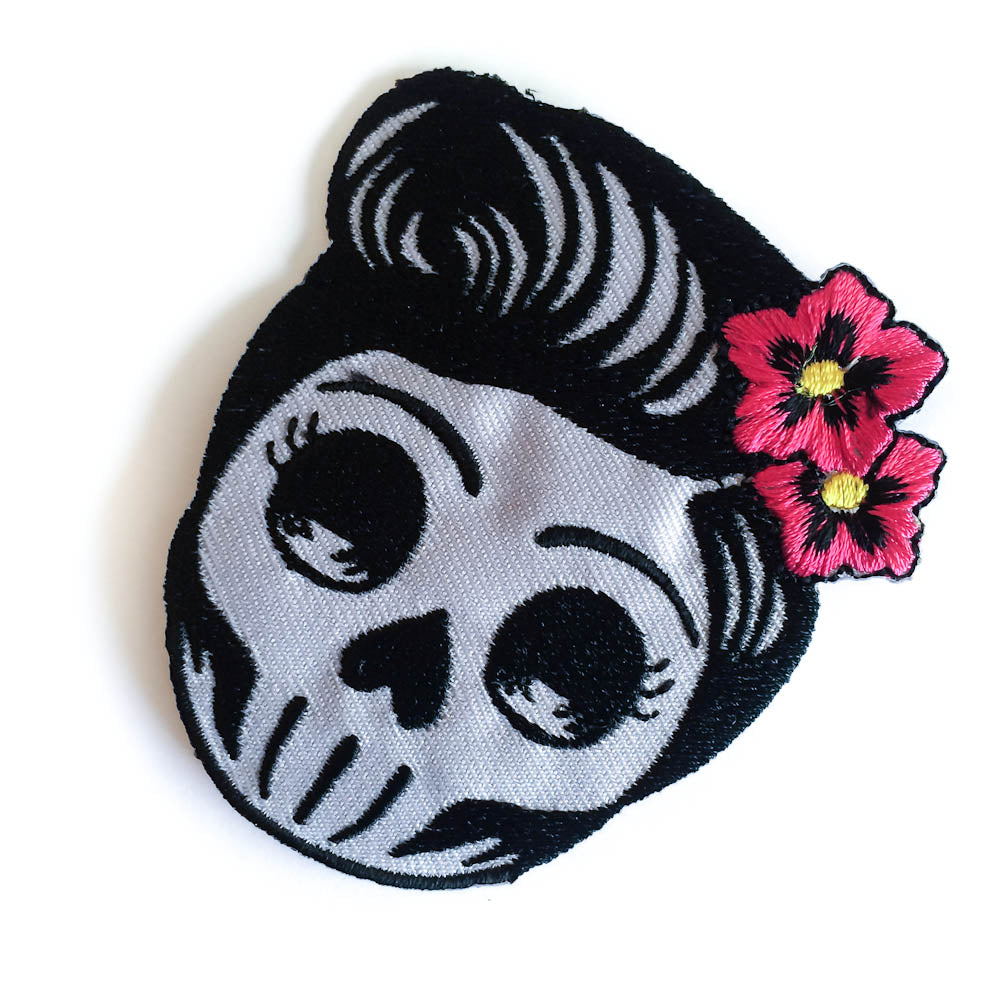 Miss Rockabilly Skull Patch