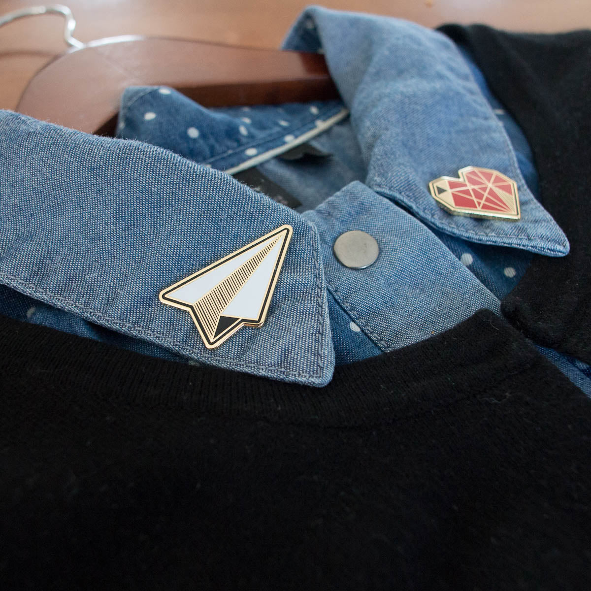 Paper Plane Enamel Pin