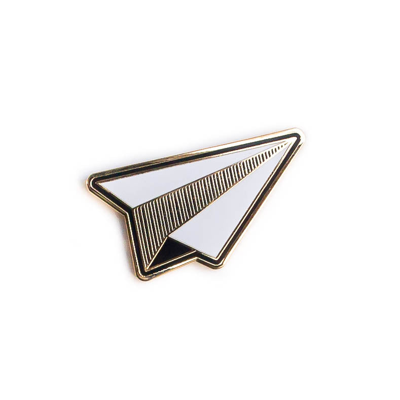 Paper Plane Enamel Pin