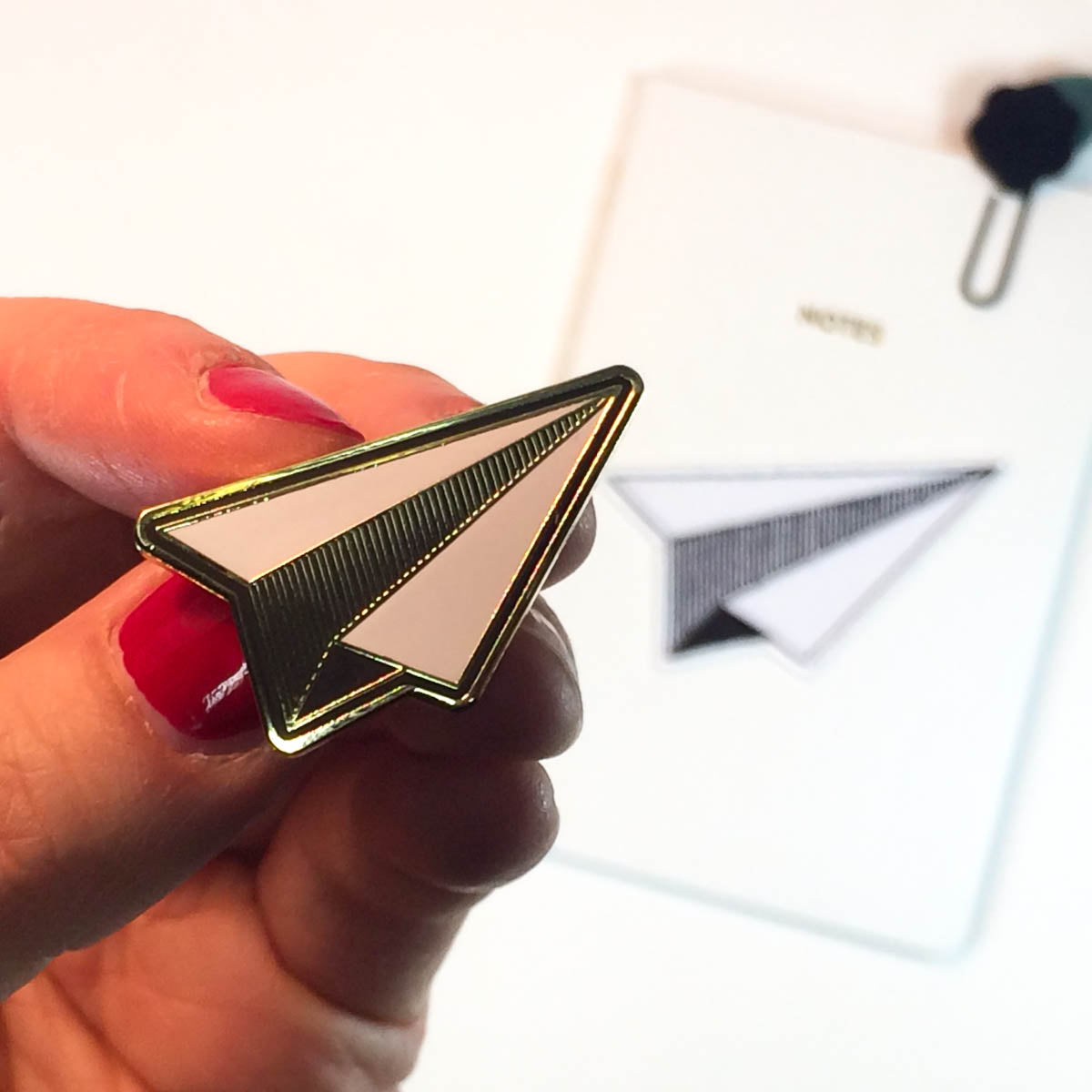 Paper Plane Enamel Pin