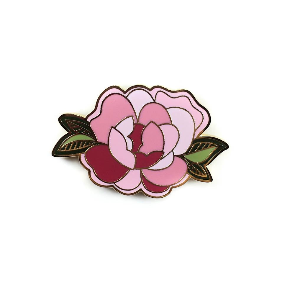 Pink Peony Enamel Pin