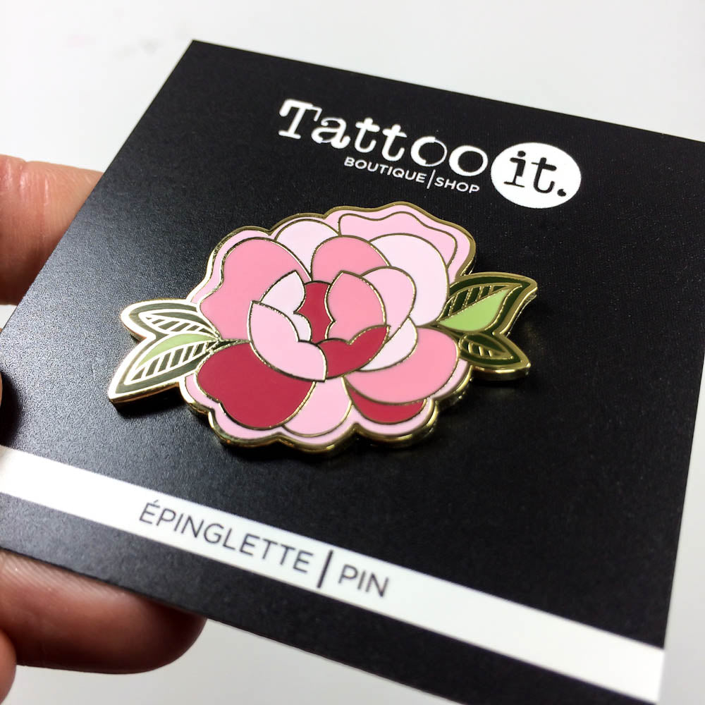 Pink Peony Enamel Pin
