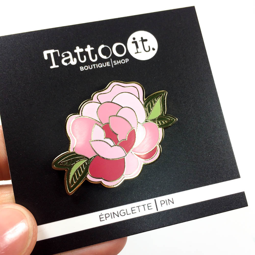 Pink Peony Enamel Pin