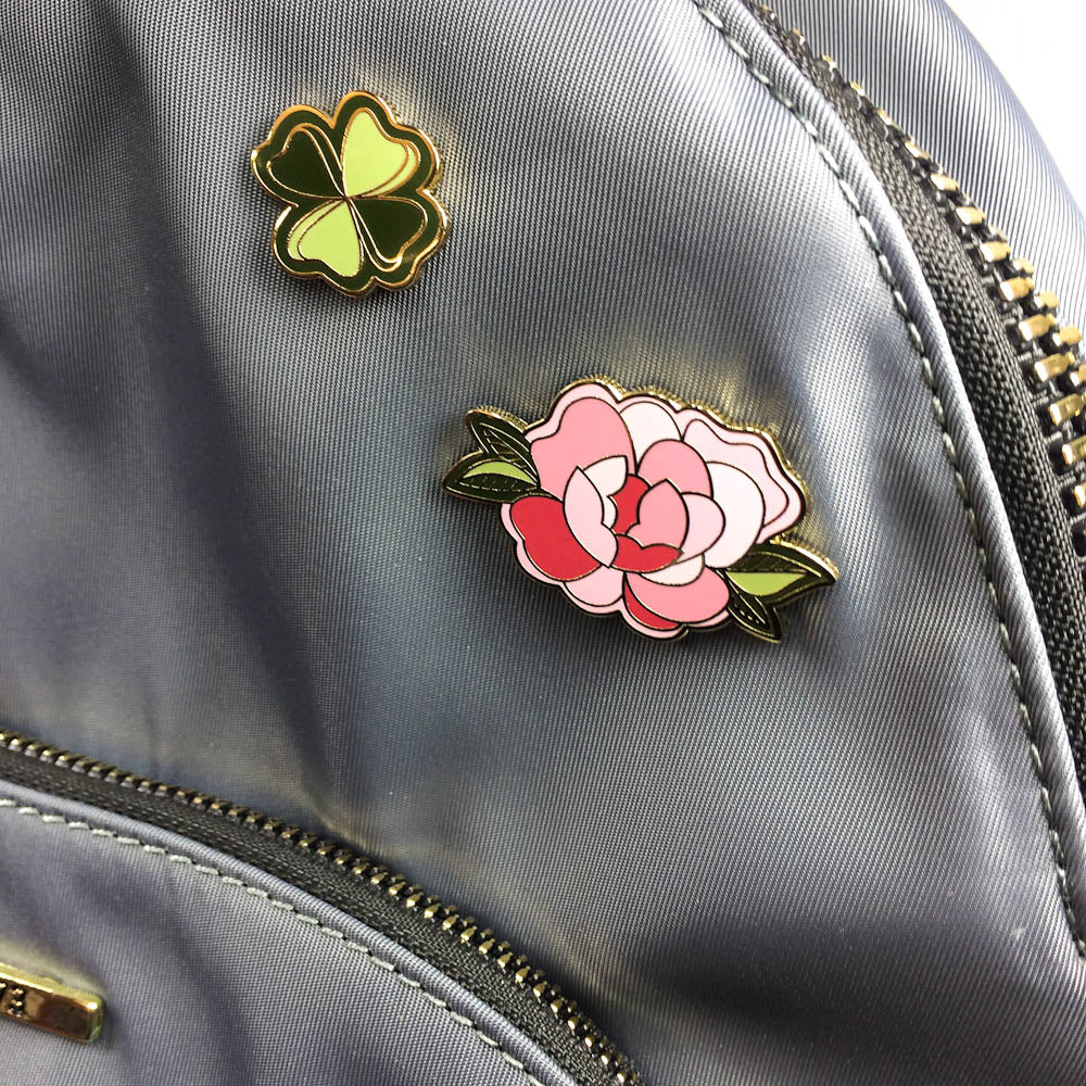 Pink Peony Enamel Pin