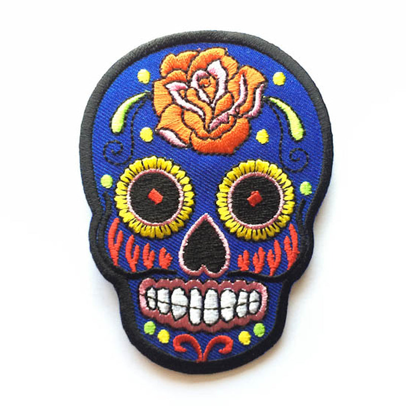 Tête de mort mexicaine écusson