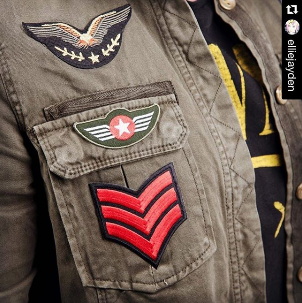 Red Military Badge Patch