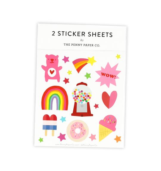 RETRO SWEET, STICKER SHEET SET