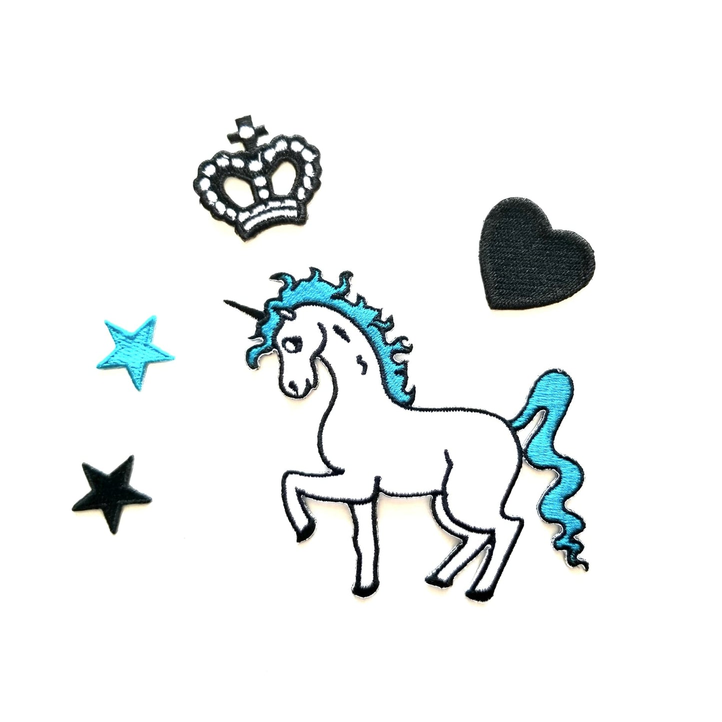 Unicorn Lovers Patches for Jacket (Set of 5) ( Blue or pink )