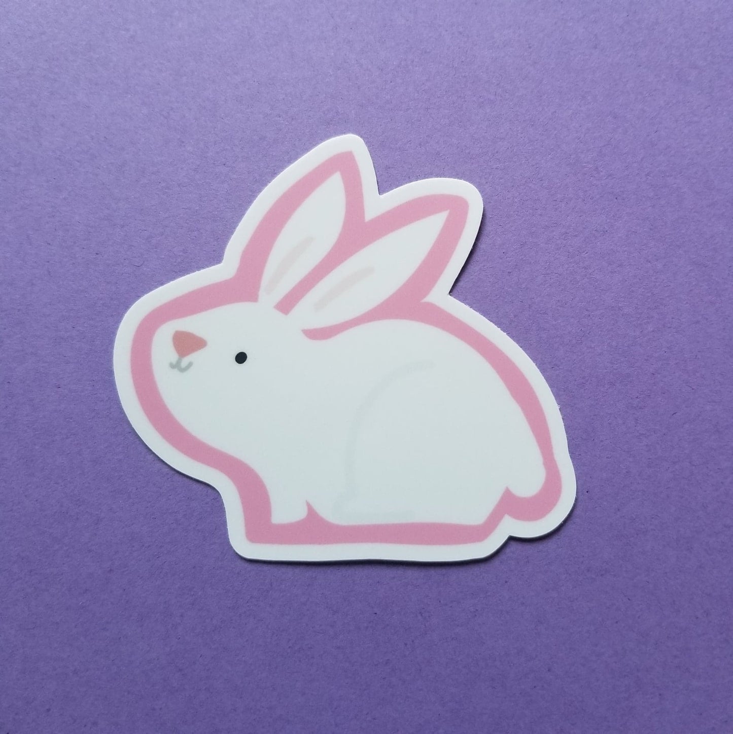 Bunny vinyl sticker ( pink or green )