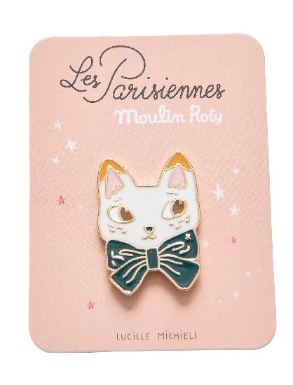 Parisiennes - Cat Enamel Pin - Moulin Roty