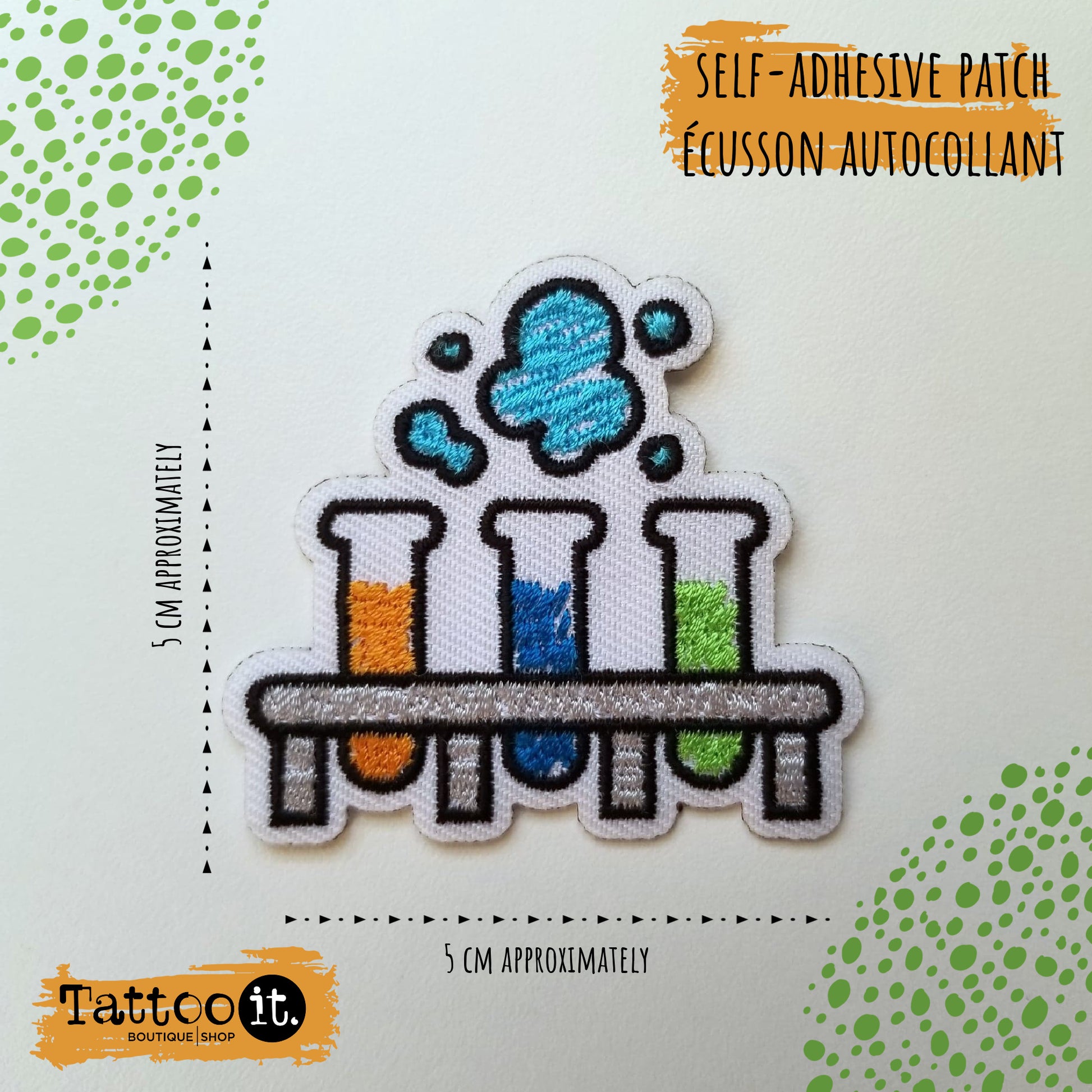 Science - self-adhesive patch ( set of 5 ) – Tattoo it - Patches & Pins