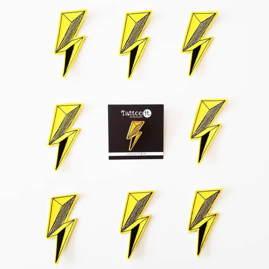 Geometric lightning  Enamel Pin