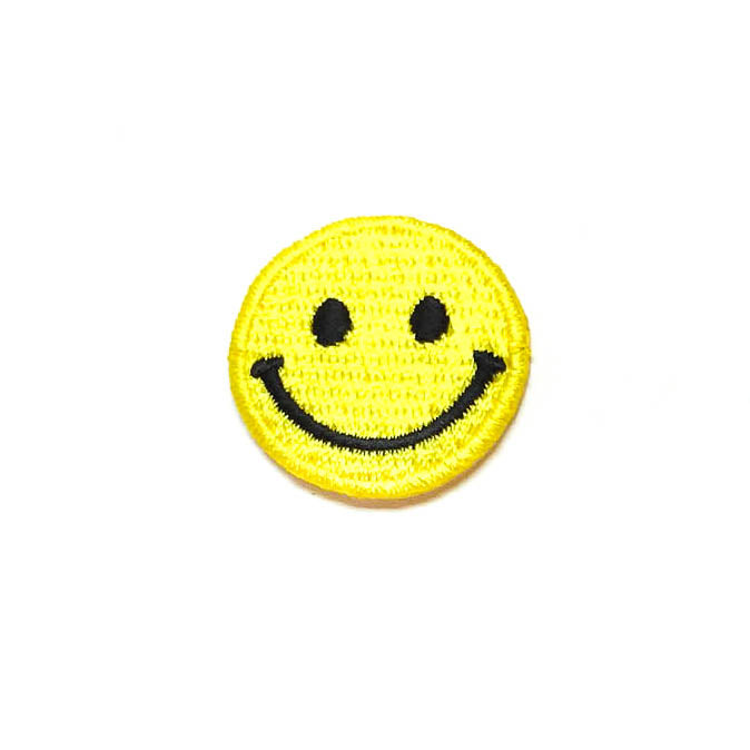 Smiley iron-on patch