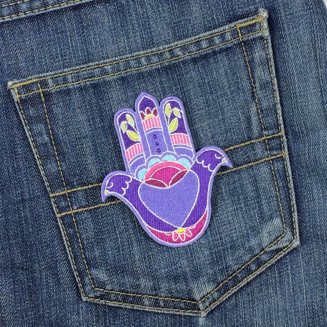 iron-on patch on jeans