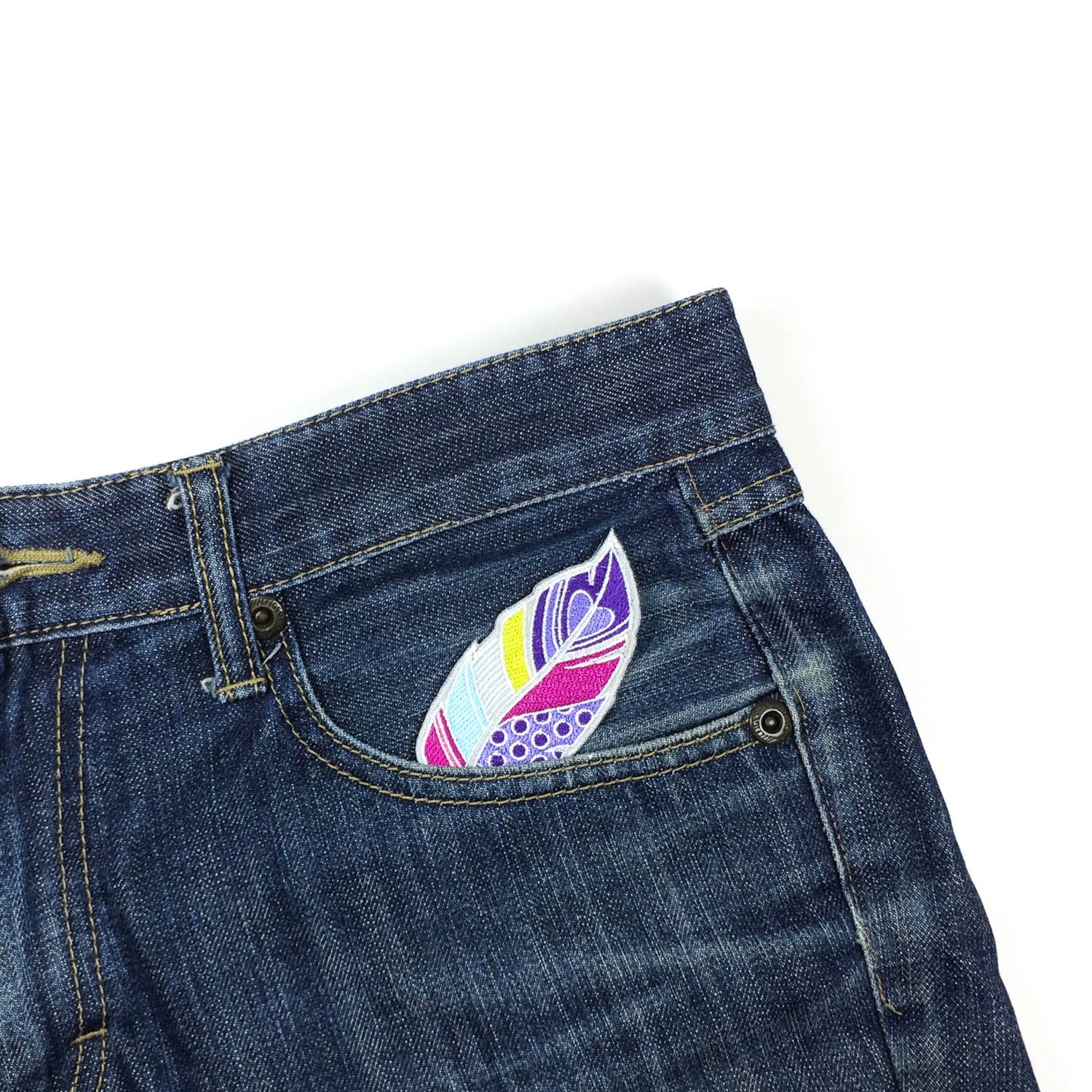 iron-on patch on jeans