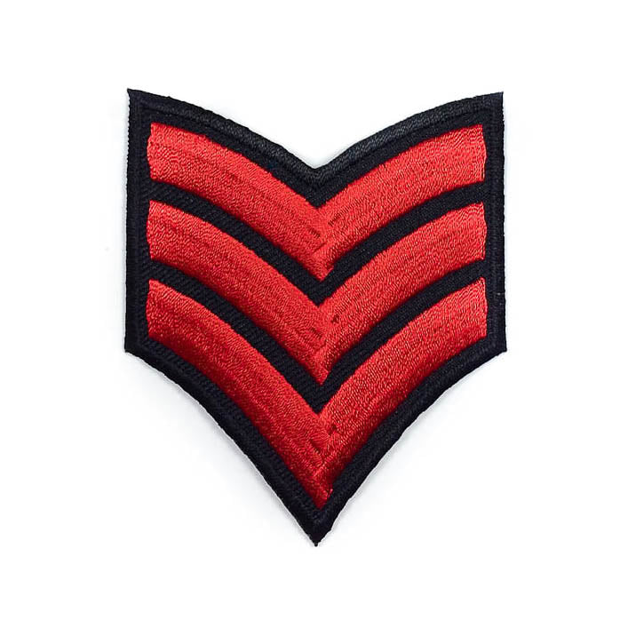 Red Military Badge Patch