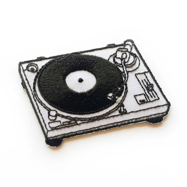 turntable iron-on patch