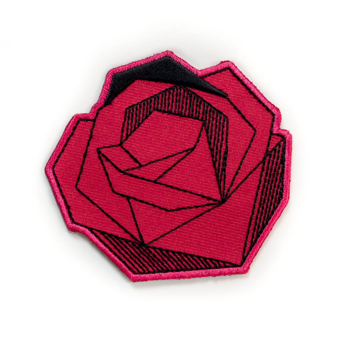 Geometric red rose