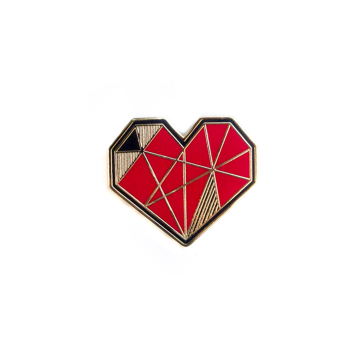 geometric heart pin