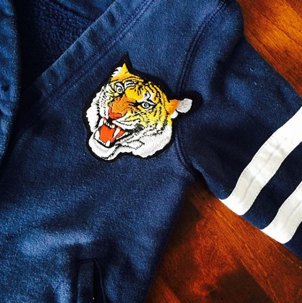 Tiger patch on jacket